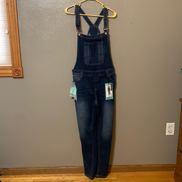 Denim - En Jean 1x dark wash bibs